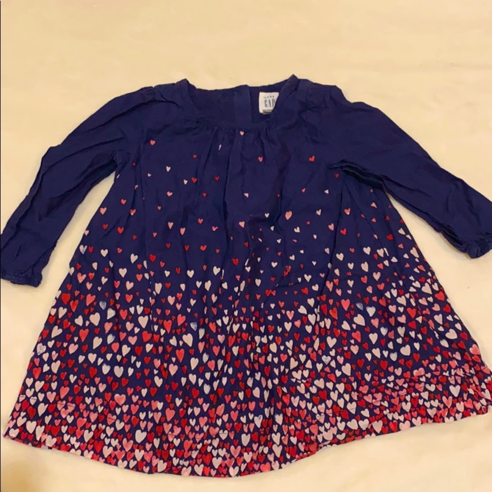 Baby Gap ombré hearts dress 12-18m
